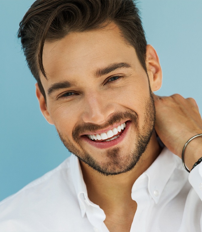 Closeup of smile after gum recontouring