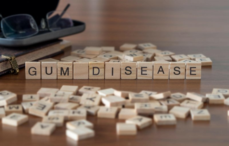 Gum disease letter cubes