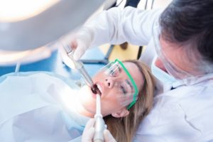 Patient receiving root canal retreatment in Englewood, FL